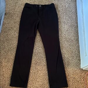 Black Straight-Leg Pants